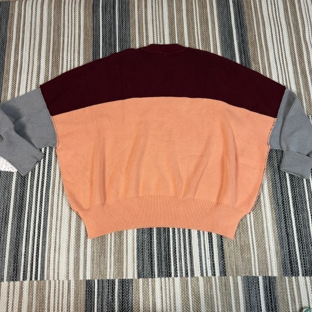 Free People Easy Street Color Block Sweater Size Small Women - Picture 4 of 10
